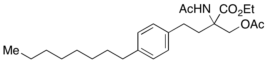 Deshydroxymethyl Carboxyethyl N,O-Diacetyl Fingolimod - Chemical structure and product image