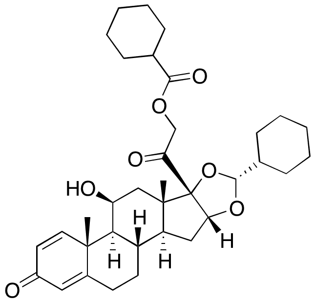 21-Desisobutyryl-21-cyclohexanoyl Ciclesonide - Chemical structure and product image