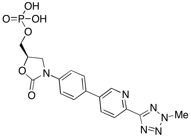Desfluoro Tedizolid Phosphate Ester - Chemical structure and product image