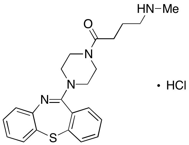 N-Des[2-(2-hydroxyethoxy)ethyl] N-[4-(N-Methylamino)butylcarboxy] Quetiapine Hydrochloride - Chemical structure and product image