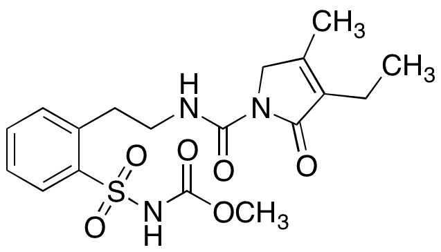 Des(4-methylcyclohexyl)carbamoyl N-Methoxycarbonyl ortho-Glimepiride - Chemical structure and product image