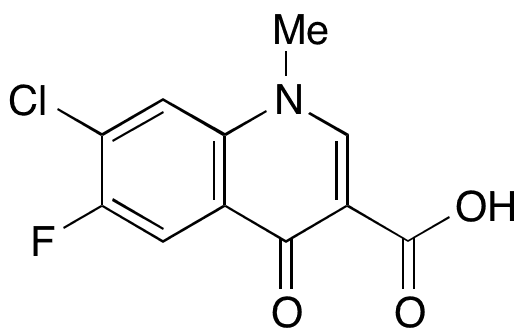1-Desmethyl-7-depyrazine-7-chloro Norfloxacin - Chemical structure and product image