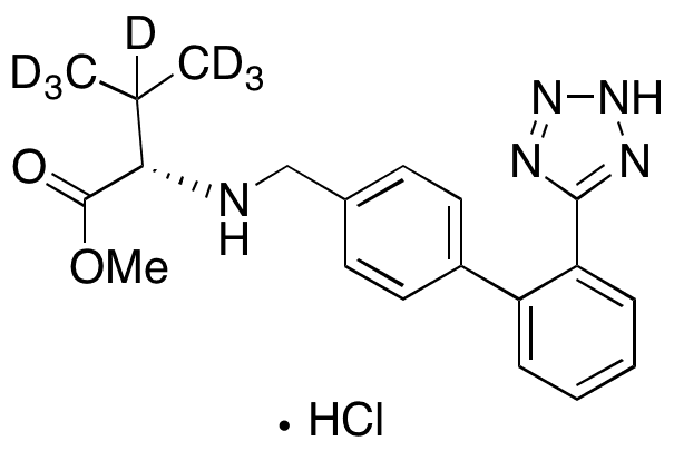 Des(oxopentyl) Valsartan Methyl Ester-d7 Hydrochloride - Chemical structure and product image