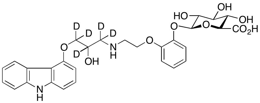 O-Desmethyl Carvedilol-d5 beta-D-Glucuronide - Chemical structure and product image