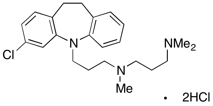 N-Desmethyl N-(3-Dimethylaminopropyl) Clomipramine Dihydrochloride - Chemical structure and product image