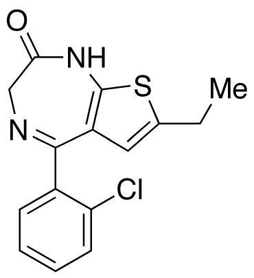 N-Desmethyl Clotiazepam - Chemical structure and product image