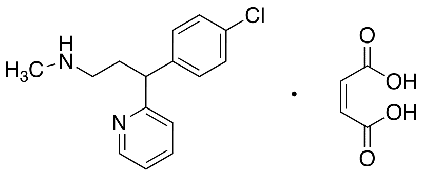 Desmethyl Chlorpheniramine Maleate Salt - Chemical structure and product image