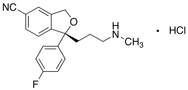 (R)-Desmethyl Citalopram Hydrochloride - Chemical structure and product image