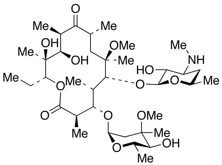 N-Desmethyl Clarithromycin - Chemical structure and product image