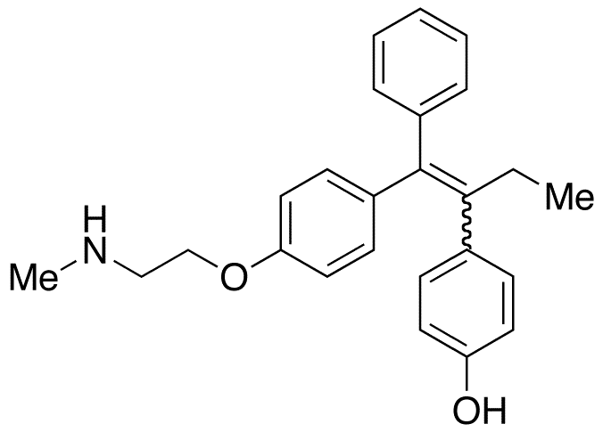 N-Desmethyl-4-hydroxy Tamoxifen (E/Z Mixture) - Chemical structure and product image