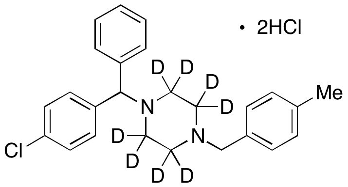 3-Desmethyl 4-Methyl Meclizine Dihydrochloride-d8 - Chemical structure and product image