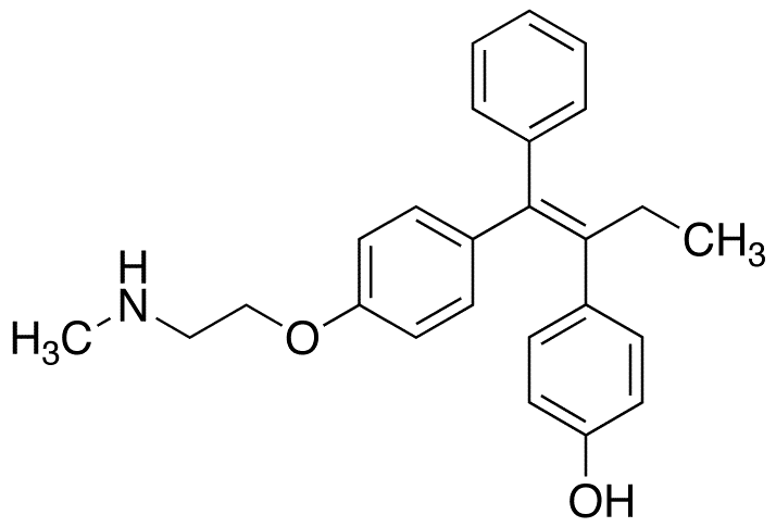 N-Desmethyl-4-hydroxy Tamoxifen - Chemical structure and product image
