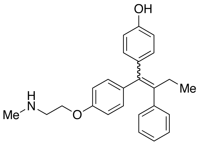 N-Desmethyl-4-hydroxy Tamoxifen (approx. 1:1 E/Z Mixture) - Chemical structure and product image