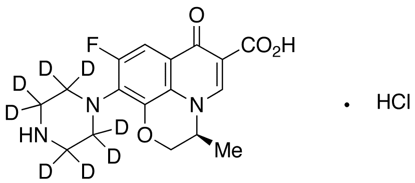 Desmethyl Levofloxacin-d8 Hydrochloride - Chemical structure and product image