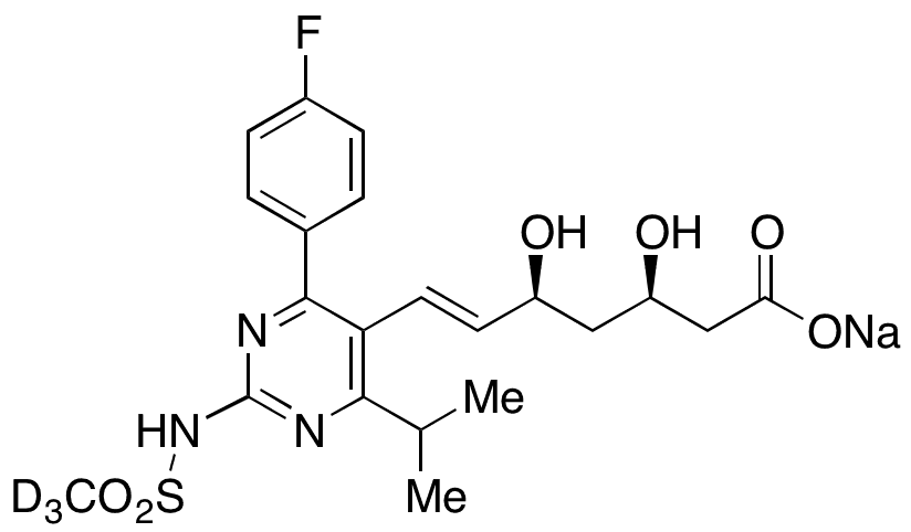 N-Desmethyl Rosuvastatin-d3 Sodium Salt - Chemical structure and product image