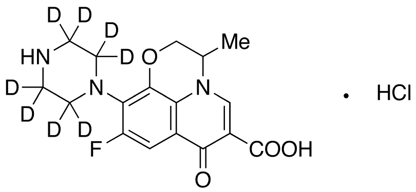 Desmethyl Ofloxacin-d8 Hydrochloride - Chemical structure and product image