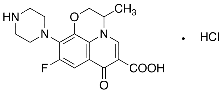 Desmethyl Ofloxacin Hydrochloride - Chemical structure and product image