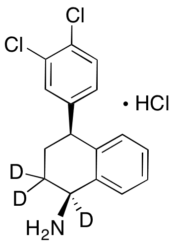 rac-cis-N-Desmethyl Sertraline-d3 Hydrochloride - Chemical structure and product image