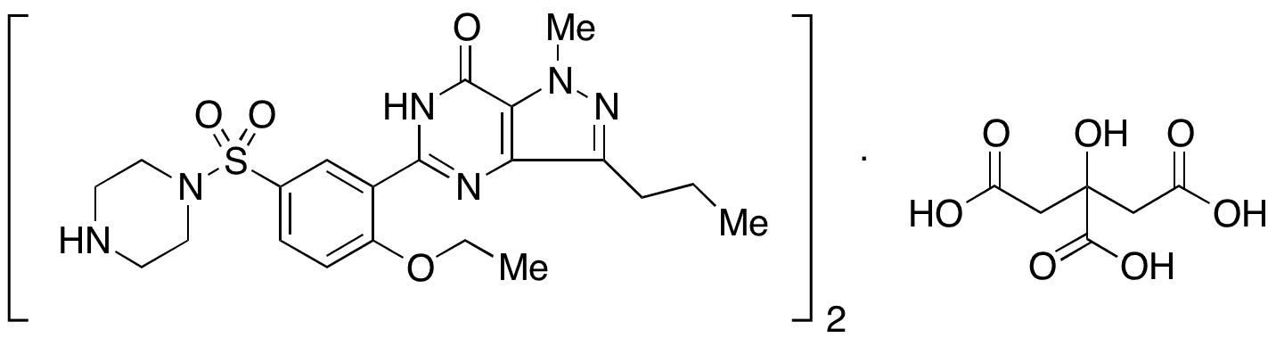 N-Desmethyl Sildenafil Hemicitrate - Chemical structure and product image