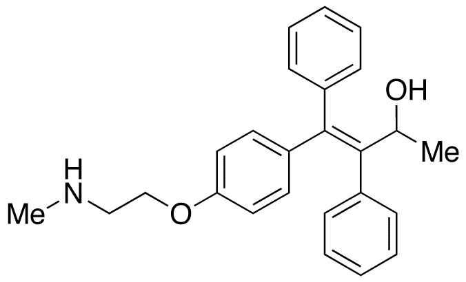 N-Desmethyl (E)-alfa-Hydroxy Tamoxifen - Chemical structure and product image