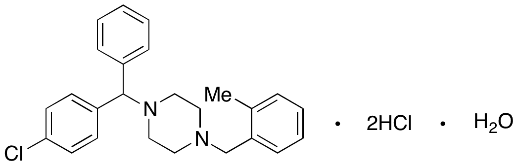 3-Desmethyl 2-Methyl Meclizine Dihydrochloride Monohydrate - Chemical structure and product image