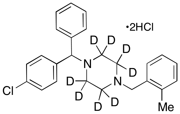 3-Desmethyl 2-Methyl Meclizine-d8 Dihydrochloride - Chemical structure and product image