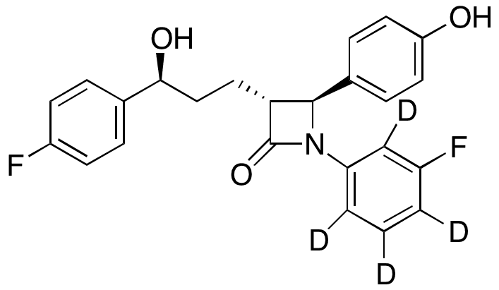 N-Des(4-Fluorophenyl)-N-(3-Fluorophenyl)-Ezetimibe-d4 - Chemical structure and product image