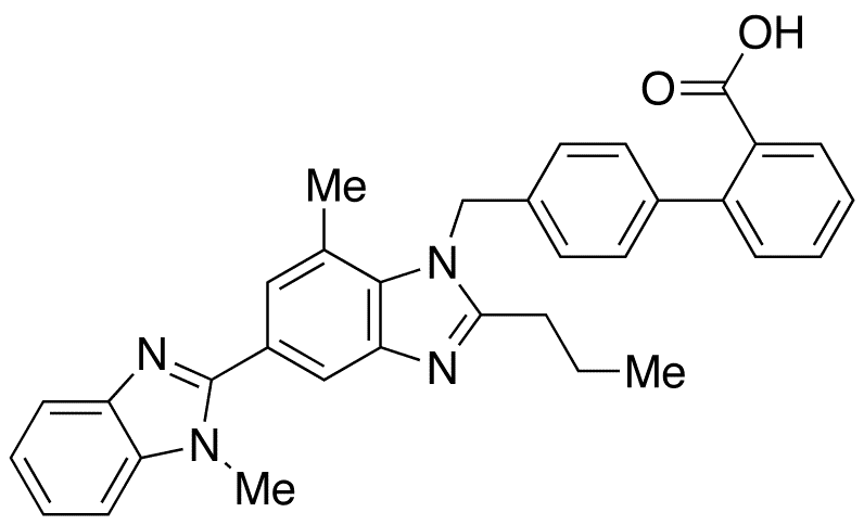 4-[(1,7-Dimethyl-2-propyl[2,5-bi-1H-benzimidazol]-1-yl)methyl][1,1-biphenyl]-2-carboxylic Acid - Chemical structure and product image
