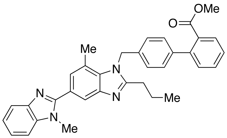 4-[(1,7-Dimethyl-2-propyl[2,5-bi-1H-benzimidazol]-1-yl)methyl][1,1-biphenyl]-2-carboxylic Acid Methyl Ester - Chemical structure and product image