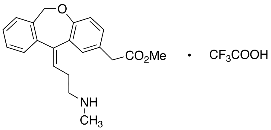 N-Desmethyl Olopatadine Methyl Ester Trifluoroacetic Acid Salt - Chemical structure and product image