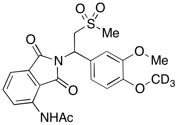 rac-3-O-Desethyl-3-O-methyl Apremilast-d3 - Chemical structure and product image