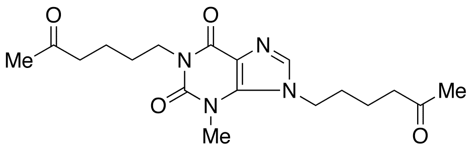 7-Desmethyl-9-(5-oxohexyl) Pentoxifylline - Chemical structure and product image