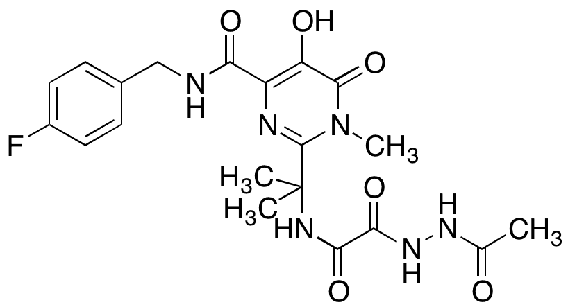 2-Des(5-methyl-1,3,4-oxadiazole-2-carboxamide) 2-(2-(2-Acetylhydrazinyl)-2-oxoacetamide) Raltegravir - Chemical structure and product image