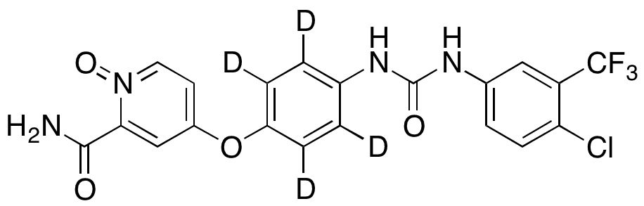 N-Desmethyl Sorafenib (Pyridine)-N-oxide-d4 - Chemical structure and product image