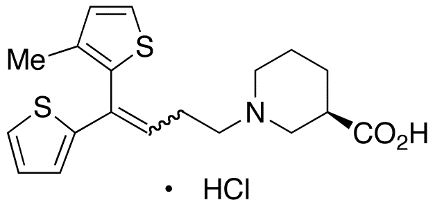 Desmethyl Tiagabine Hydrochloride - Chemical structure and product image