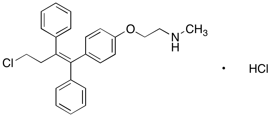 N-Desmethyl Toremifene Hydrochloride Salt - Chemical structure and product image