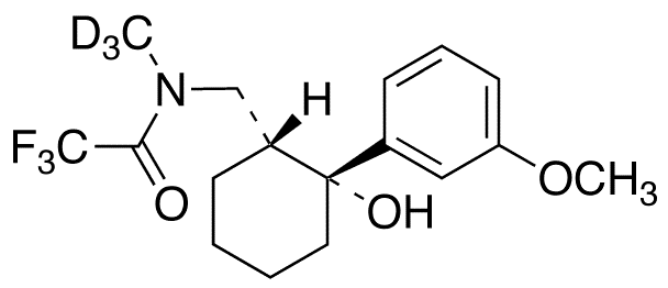 (+/-)-N-Desmethyl Trifluoroacetotramadol-d3 - Chemical structure and product image