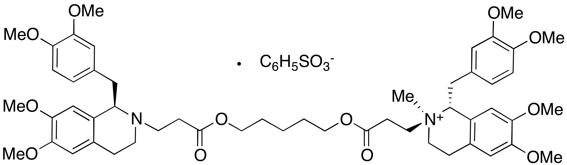 (1R,1R, 2S)-2-Desmethyl Cisatracurium Besylate - Chemical structure and product image