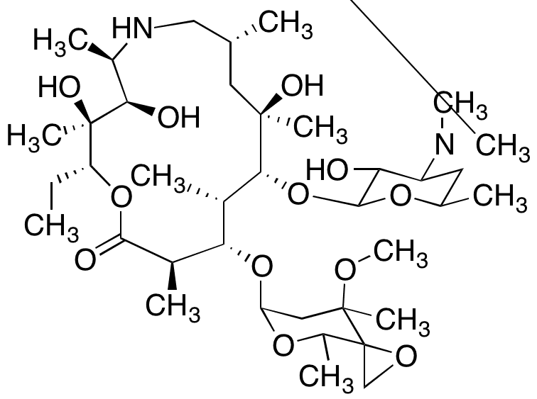 N-Desmethyl 13(4-C,4-O-methylene)-pyranosyl Azithromycin - Chemical structure and product image