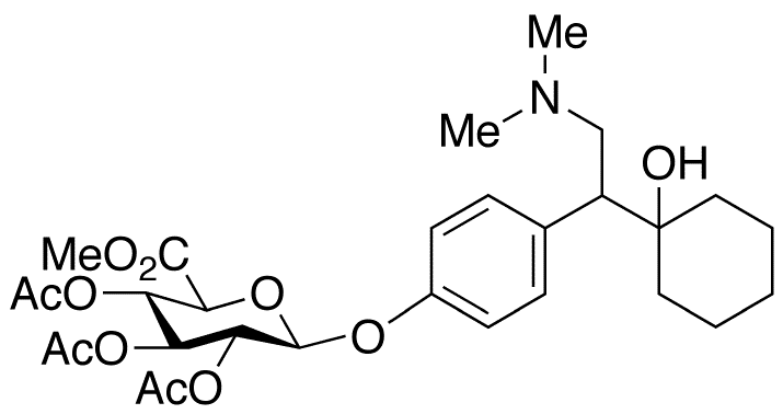 rac O-Desmethyl Venlafaxine 2,3,4-Tri-O-acetyl-beta-D-glucuronide Methyl Ester - Chemical structure and product image