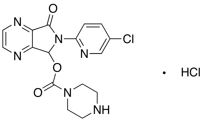 N-Desmethyl Zopiclone Hydrochloride - Chemical structure and product image