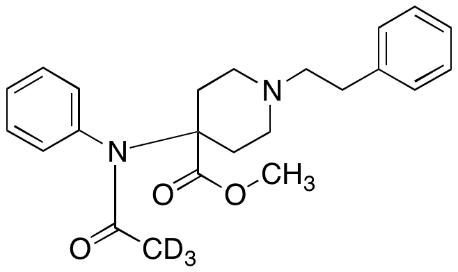 N-Despropionyl N-Acetyl-d3 Carfentanil Methyl Ester - Chemical structure and product image