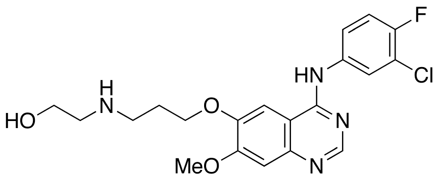 3-Desmorpholinyl-3-hydroxyethylamino Gefitinib - Chemical structure and product image