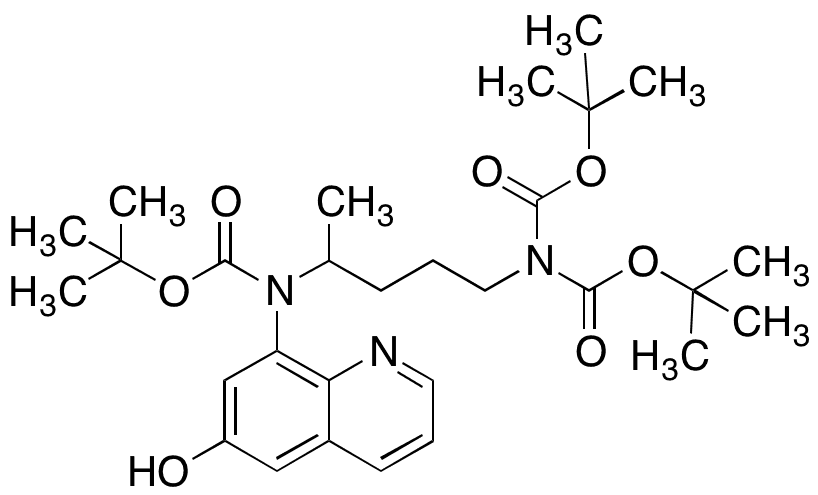 O-Desmethyl N,N,N-Triboc Primaquine - Chemical structure and product image