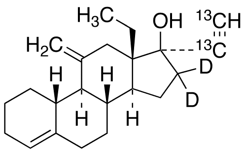Desogestrel-13C2,d2 (Major) - Chemical structure and product image