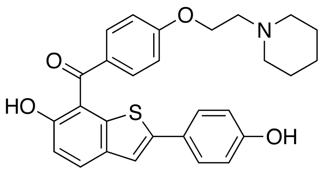 3-Des[4-(2-Piperidinyl)ethoxy]benzoyl-7-[4-(2-Piperidinyl)ethoxy]benzoyl Raloxifene - Chemical structure and product image