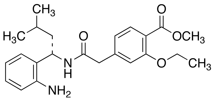 2-Despiperidyl-2-amino Repaglinide Methyl Ester - Chemical structure and product image