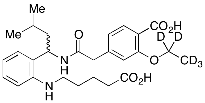2-Despiperidyl-2-(5-carboxypentylamine) Repaglinide-d5 - Chemical structure and product image