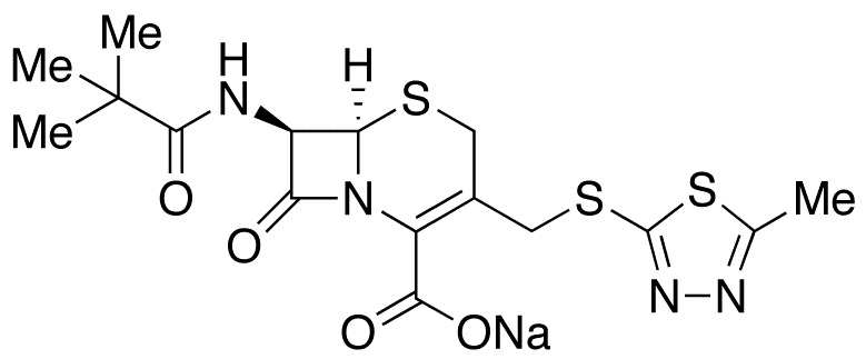 N7-Des[2-(1H-tetrazol-1-yl)acetyl]-N7-(tert-butylcarbonyl) Cefazolin Sodium Salt - Chemical structure and product image