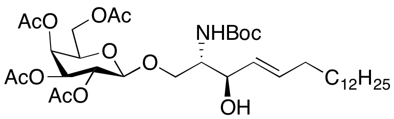 Destearaldehyde-N-tert-butyloxycarbonyl Î²-Galactosyl-C18-ceramide Tetraacetate - Chemical structure and product image